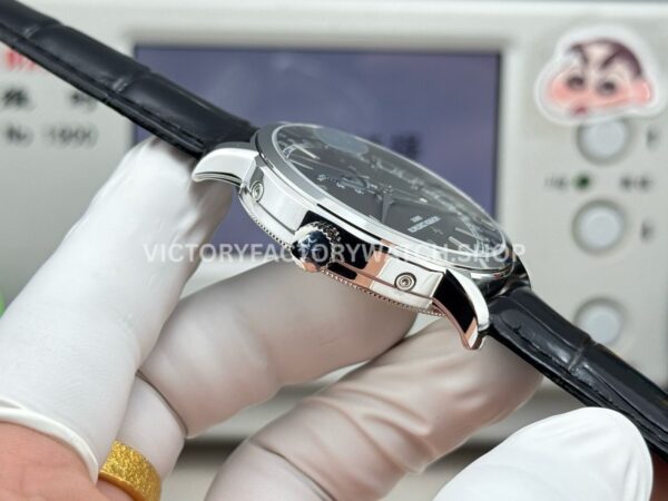 MKS Factory Vacheron Constantin Traditionnelle Complete Calendar 4010T/000G-B740 41mm White Gold Leather Strap Grey Dial