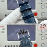 MKS Factory Vacheron Constantin Traditionnelle Complete Calendar 4010T/000P-B345 41mm White Gold Blue Leather Strap Silver Dial