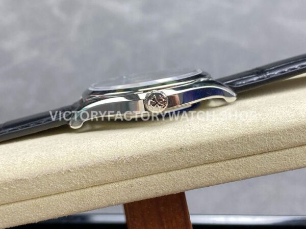 MKS Factory Vacheron Constantin Fiftysix 4600E/000A-B442 40mm Steel Leather Strap Arabic Numerals Silver Dial