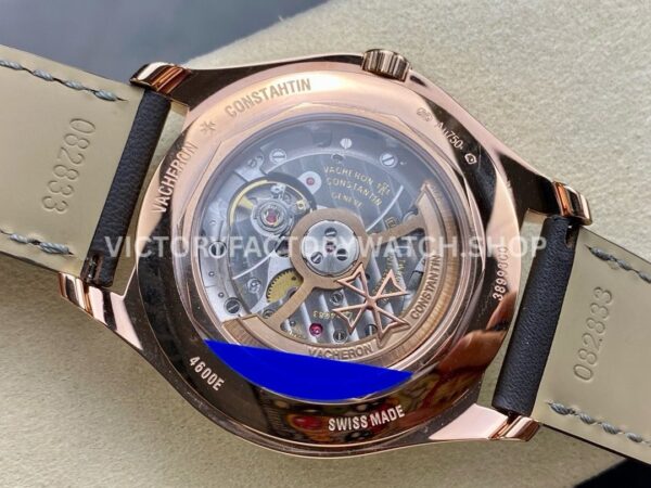MKS Factory Vacheron Constantin Fiftysix 4600E/000R-B576 40mm Rose gold Leather Strap Arabic Numerals Brown Dial