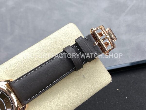 MKS Factory Vacheron Constantin Fiftysix 4600E/000R-B576 40mm Rose gold Leather Strap Arabic Numerals Brown Dial