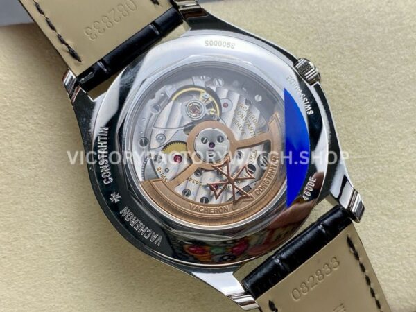 MKS Factory Vacheron Constantin Fiftysix 4600E/000A-B442 40mm Steel Leather Strap Arabic Numerals Silver Dial