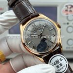 MKS Factory Vacheron Constantin Fiftysix 4000E/000R-B438 40mm Rose Gold Brown Leather Strap Arabic Numerals Silver Dial