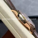 MKS Factory Vacheron Constantin Fiftysix 4600E/000R-B441 40mm Rose gold Leather Strap Arabic Numerals Silver Dial