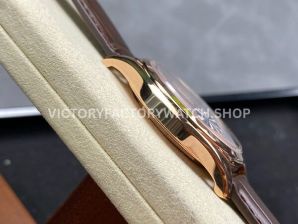 MKS Factory Vacheron Constantin Fiftysix 4600E/000R-B441 40mm Rose gold Leather Strap Arabic Numerals Silver Dial