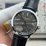 MKS Factory Vacheron Constantin Traditionnelle Complete Calendar 4010T/000G-B740 41mm White Gold Leather Strap Grey Dial
