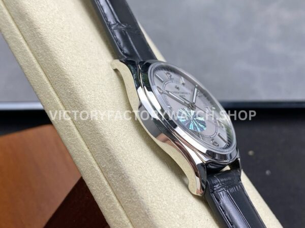 MKS Factory Vacheron Constantin Fiftysix 4600E/000A-B442 40mm Steel Leather Strap Arabic Numerals Silver Dial