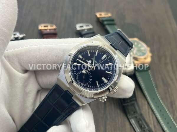 MKF Factory Vacheron Constantin Overseas Dual Time 7900V-110A-B334 Leather Strap Blue Dial (6) MKF Factory Vacheron Constantin Overseas Dual Time 7900V/110A-B334 41mm Leather Strap Blue Dial