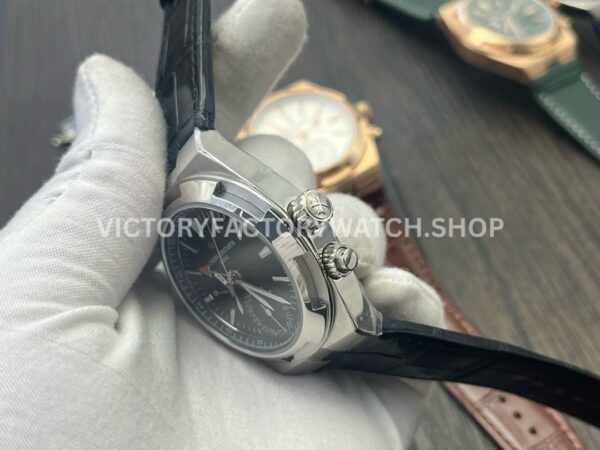 MKF Factory Vacheron Constantin Overseas Dual Time 7900V-110A-B546 Leather Strap Black Dial (3) MKF Factory Vacheron Constantin Overseas Dual Time 7900V/110A-B546 41mm Leather Strap Black Dial