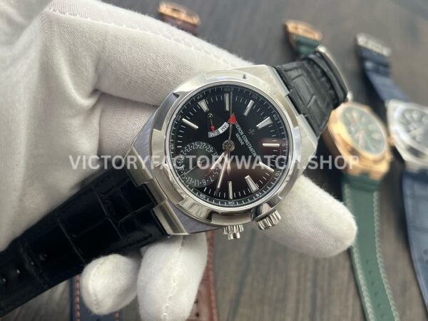 MKF Factory Vacheron Constantin Overseas Dual Time 7900V-110A-B546 Leather Strap Black Dial (6) MKF Factory Vacheron Constantin Overseas Dual Time 7900V/110A-B546 41mm Leather Strap Black Dial