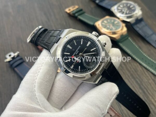 MKF Factory Vacheron Constantin Overseas Dual Time 7900V-110A-B546 Leather Strap Black Dial (9) MKF Factory Vacheron Constantin Overseas Dual Time 7900V/110A-B546 41mm Leather Strap Black Dial