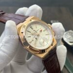 MKF Factory Vacheron Constantin Overseas Dual Time 7900V000R-B336 Leather Strap Rose Gold Silver Dial (4) MKF Factory Vacheron Constantin Overseas Dual Time 7900V/000R-B336 41mm Rose Gold Leather Strap Silver Dial