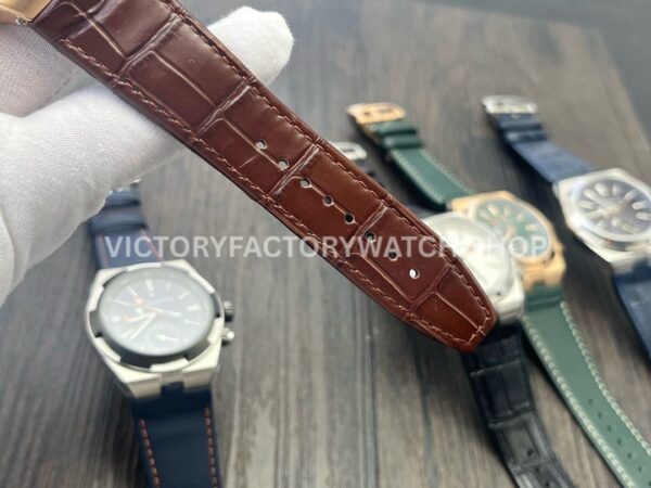 MKF Factory Vacheron Constantin Overseas Dual Time 7900V000R-B336 Leather Strap Rose Gold Silver Dial (6) MKF Factory Vacheron Constantin Overseas Dual Time 7900V/000R-B336 41mm Rose Gold Leather Strap Silver Dial