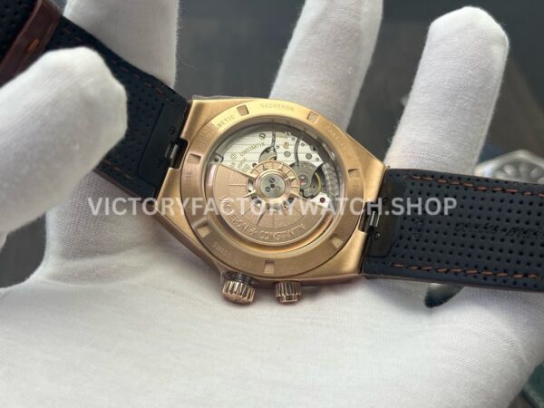 MKF Factory Vacheron Constantin Overseas Dual Time 7900V000R-B336 Leather Strap Rose Gold Silver Dial (8) MKF Factory Vacheron Constantin Overseas Dual Time 7900V/000R-B336 41mm Rose Gold Leather Strap Silver Dial