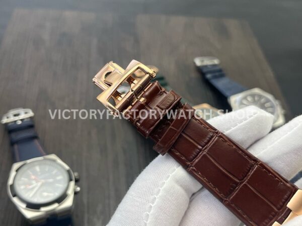 MKF Factory Vacheron Constantin Overseas Dual Time 7900V000R-B336 Leather Strap Rose Gold Silver Dial (9) MKF Factory Vacheron Constantin Overseas Dual Time 7900V/000R-B336 41mm Rose Gold Leather Strap Silver Dial