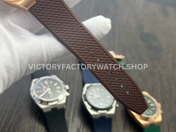 MKF Factory Vacheron Constantin Overseas Dual Time 7900V000R-B336 Rubber Strap Rose Gold Silver Dial (8) MKF Factory Vacheron Constantin Overseas Dual Time 7900/V000R-B336 41mm Rubber Strap Rose Gold Silver Dial