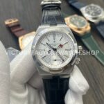 MKF Factory Vacheron Constantin Overseas Dual Time 7900V110A-B333 Leather Strap Silver Dial (2) MKF Factory Vacheron Constantin Overseas Dual Time 7900V 110A B333 41mm leather strap silver dial replica watch