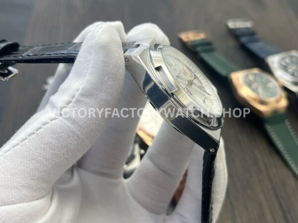 MKF Factory Vacheron Constantin Overseas Dual Time 7900V110A-B333 Leather Strap Silver Dial (6) MKF Factory Vacheron Constantin Overseas Dual Time 7900V/110A-B333 41mm Leather Strap Silver Dial