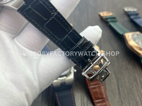 MKF Factory Vacheron Constantin Overseas Dual Time 7900V110A-B333 Leather Strap Silver Dial (8) MKF Factory Vacheron Constantin Overseas Dual Time 7900V/110A-B333 41mm Leather Strap Silver Dial