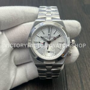 MKF Factory Vacheron Constantin Overseas Dual Time 7900V110A-B333 Silver Dial (4) MKF Factory Vacheron Constantin Overseas Dual Time 7900V 110A B333 41mm silver dial replica watch
