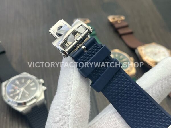 MKF Factory Vacheron Constantin Overseas Dual Time 7910V/000T-B922 41mm Rubber Strap Gray Blue Dial