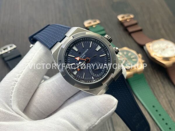 MKF Factory Vacheron Constantin Overseas Dual Time 7910V/000T-B922 41mm Rubber Strap Gray Blue Dial