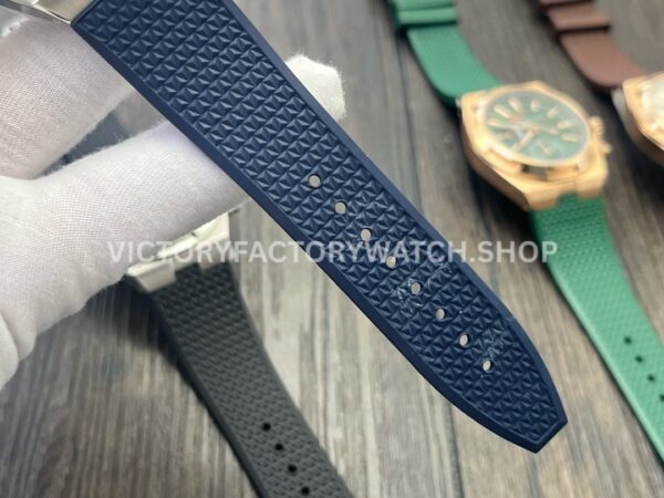 MKF Factory Vacheron Constantin Overseas Dual Time 7910V/000T-B922 41mm Rubber Strap Gray Blue Dial