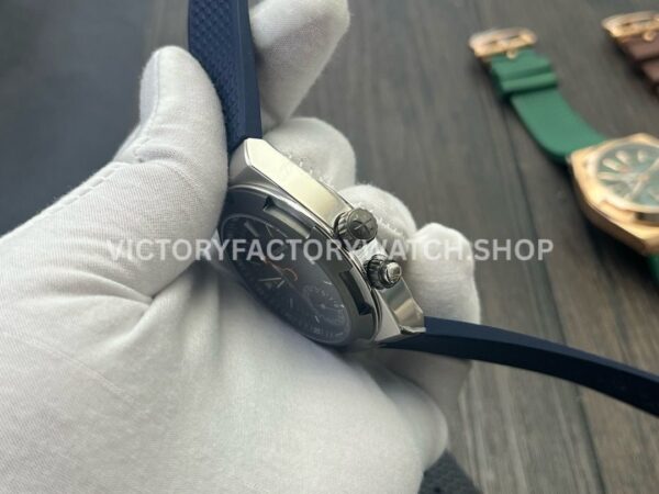 MKF Factory Vacheron Constantin Overseas Dual Time 7910V/000T-B922 41mm Rubber Strap Gray Blue Dial
