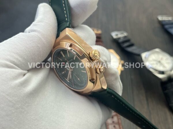 MKF Factory Vacheron Constantin Overseas Dual Time 7920V210R-B965 Leather Strap Rose Gold Green Dial (6) MKF Factory Vacheron Constantin Overseas Dual Time 7920V/210R-B965 41mm Leather Strap Rose Gold Green Dial