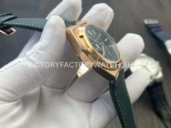 MKF Factory Vacheron Constantin Overseas Dual Time 7920V210R-B965 Leather Strap Rose Gold Green Dial (9) MKF Factory Vacheron Constantin Overseas Dual Time 7920V/210R-B965 41mm Leather Strap Rose Gold Green Dial