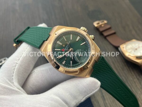 MKF Factory Vacheron Constantin Overseas Dual Time 7920V210R-B965 Rubber Strap Rose Gold Green Dial (1) MKF Factory Vacheron Constantin Overseas Dual Time 7920V/210R-B965 41mm Rose Gold Rubber Strap Green Dial