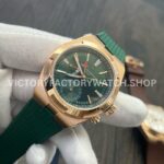 MKF Factory Vacheron Constantin Overseas Dual Time 7920V210R-B965 Rubber Strap Rose Gold Green Dial (2) MKF Factory Vacheron Constantin Overseas Dual Time 7920V/210R-B965 41mm Rose Gold Rubber Strap Green Dial