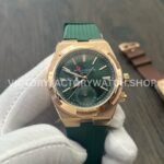 MKF Factory Vacheron Constantin Overseas Dual Time 7920V210R-B965 Rubber Strap Rose Gold Green Dial (3) MKF Factory Vacheron Constantin Overseas Dual Time 7920V 210R B965 41mm rose gold rubber strap green dial replica watch