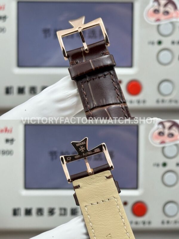 MKS Factory Vacheron Constantin Fiftysix 4000E 40mm Rose Gold Leather Strap Arabic Numerals Black Dial (3) MKS Factory Vacheron Constantin Fiftysix 4000E 40mm Rose Gold Leather Strap Arabic Numerals Black Dial