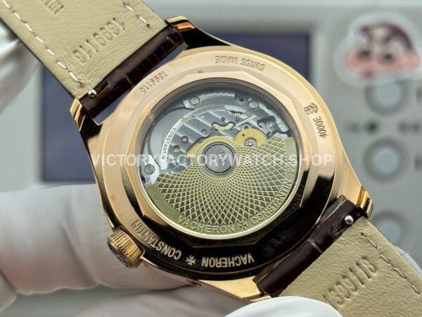 MKS Factory Vacheron Constantin Fiftysix 4000E 40mm Rose Gold Leather Strap Arabic Numerals Black Dial (4) MKS Factory Vacheron Constantin Fiftysix 4000E 40mm Rose Gold Leather Strap Arabic Numerals Black Dial