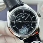 MKS Factory Vacheron Constantin Fiftysix 4000E 40mm Steel Leather Strap Arabic Numerals Black Dial (2) MKS Factory Vacheron Constantin Fiftysix 4000E 40mm Steel Leather Strap Arabic Numerals Black Dial