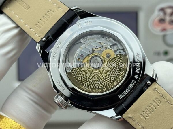 MKS Factory Vacheron Constantin Fiftysix 4000E 40mm Steel Leather Strap Arabic Numerals Black Dial (6) MKS Factory Vacheron Constantin Fiftysix 4000E 40mm Steel Leather Strap Arabic Numerals Black Dial