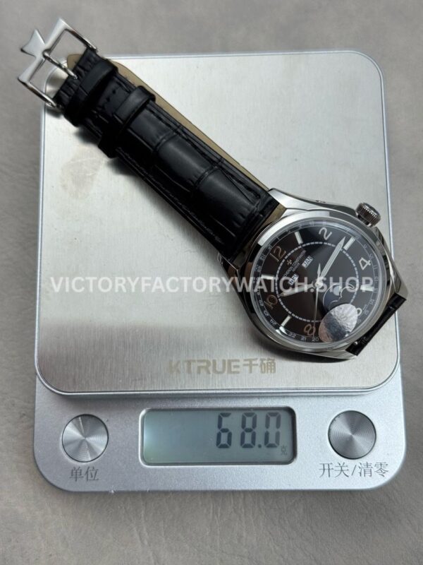 MKS Factory Vacheron Constantin Fiftysix 4000E 40mm Steel Leather Strap Arabic Numerals Black Dial (7) MKS Factory Vacheron Constantin Fiftysix 4000E 40mm Steel Leather Strap Arabic Numerals Black Dial