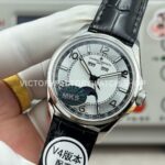 MKS Factory Vacheron Constantin Fiftysix 4000E000A-B439 40mm Steel Leather Strap Arabic Numerals Silver Dial (4) MKS Factory Vacheron Constantin Fiftysix 4000E/000A-B439 40mm Steel Leather Strap Arabic Numerals Silver Dial