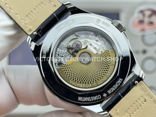 MKS Factory Vacheron Constantin Fiftysix 4000E000A-B439 40mm Steel Leather Strap Arabic Numerals Silver Dial (8) MKS Factory Vacheron Constantin Fiftysix 4000E/000A-B439 40mm Steel Leather Strap Arabic Numerals Silver Dial