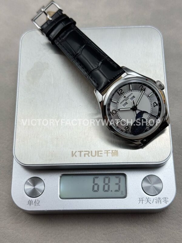 MKS Factory Vacheron Constantin Fiftysix 4000E000A-B439 40mm Steel Leather Strap Arabic Numerals Silver Dial (9) MKS Factory Vacheron Constantin Fiftysix 4000E/000A-B439 40mm Steel Leather Strap Arabic Numerals Silver Dial
