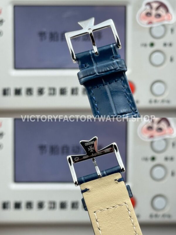 MKS Factory Vacheron Constantin Fiftysix 4000E000A-B548 40mm Steel Leather Strap Arabic Numerals Blue Dial (2) MKS Factory Vacheron Constantin Fiftysix 4000E/000A-B548 40mm Steel Leather Strap Arabic Numerals Blue Dial