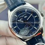MKS Factory Vacheron Constantin Fiftysix 4000E000A-B548 40mm Steel Leather Strap Arabic Numerals Blue Dial (4) MKS Factory Vacheron Constantin Fiftysix 4000E/000A-B548 40mm Steel Leather Strap Arabic Numerals Blue Dial