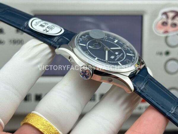 MKS Factory Vacheron Constantin Fiftysix 4000E000A-B548 40mm Steel Leather Strap Arabic Numerals Blue Dial (7) MKS Factory Vacheron Constantin Fiftysix 4000E/000A-B548 40mm Steel Leather Strap Arabic Numerals Blue Dial