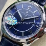 MKS Factory Vacheron Constantin Fiftysix 4600E000A-B487 40mm Steel Leather Strap Arabic Nu ( (7) MKS Factory Vacheron Constantin Fiftysix 4600E/000A-B487 40mm Steel Leather Strap Arabic Numerals Blue Dial