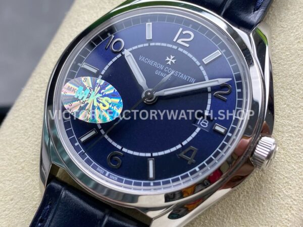 MKS Factory Vacheron Constantin Fiftysix 4600E000A-B487 40mm Steel Leather Strap Arabic Nu ( (7) MKS Factory Vacheron Constantin Fiftysix 4600E/000A-B487 40mm Steel Leather Strap Arabic Numerals Blue Dial