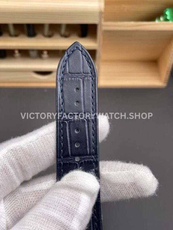 MKS Factory Vacheron Constantin Overseas 47040000A-9008 Leather Strap Arabic Numerals Blue Dial (2) MKS Factory Vacheron Constantin Overseas 47040/000A-9008 Leather Strap Arabic Numerals Blue Dial