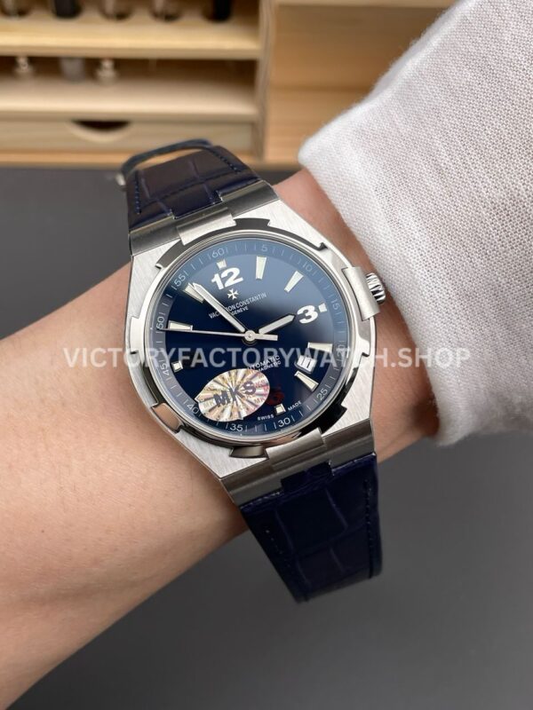MKS Factory Vacheron Constantin Overseas 47040000A-9008 Leather Strap Arabic Numerals Blue Dial (4) MKS Factory Vacheron Constantin Overseas 47040/000A-9008 Leather Strap Arabic Numerals Blue Dial
