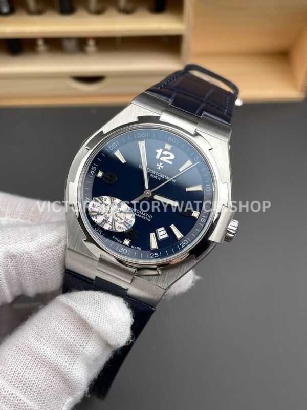 MKS Factory Vacheron Constantin Overseas 47040000A-9008 Leather Strap Arabic Numerals Blue Dial (6) MKS Factory Vacheron Constantin Overseas 47040/000A-9008 Leather Strap Arabic Numerals Blue Dial