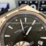 MKS Factory Vacheron Constantin Overseas 47040/000R-9666 Rose Gold Rubber Strap Arabic Numerals Brown Dial